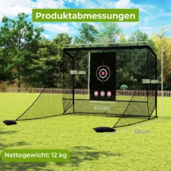 Golfnetz Golf-Übungsnetz mit Zielscheibe klappbaren Seitenteilen & Bodennetz 326 x 305 x 225 cm