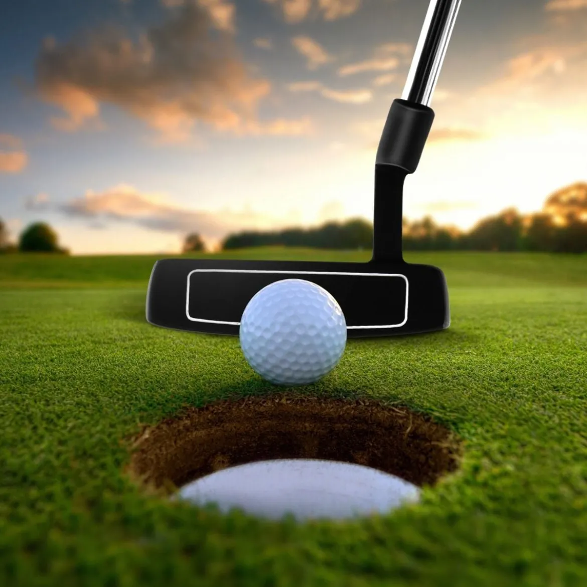 Golf Putter 89 cm Mallet-Putter aus Edelstahl mit Edelstahlkopf & Rutschfester Griff