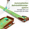 Golf Puttingmatte mit 1 Loch & 3 Golfbällen & Kunstrasen Golfmatte Putting Trainer Grün