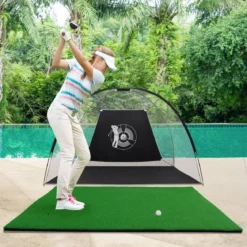 Golf-Schlagmatte Standard-Golf-Übungsmatte mit Echtem Gefühl 1,5 x 1 m Grün