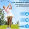 Golfschwungtrainer-Hilfe 80cm Golf Trainingshilfe mit Gewichts-Kopf für Griff Rhythmus Flexibilität Balance Grau