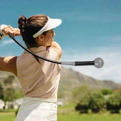 Golfschwungtrainer-Hilfe 80cm Golf Trainingshilfe mit Gewichts-Kopf für Griff Rhythmus Flexibilität Balance Grau