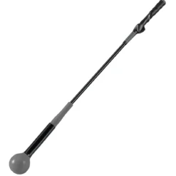 Golfschwungtrainer-Hilfe 80cm Golf Trainingshilfe mit Gewichts-Kopf für Griff Rhythmus Flexibilität Balance Grau