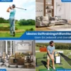 Golf Schwungtrainer mit Rutschfestem Griff Golf-Trainingshilfe Warm-up Übungsgerät Blau