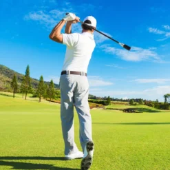 Golf Schwungtrainer mit Rutschfestem Griff Golf-Trainingshilfe Warm-up Übungsgerät Schwarz