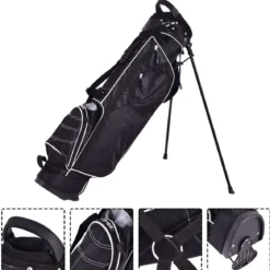 Golftasche 9 inch Golfbag Pencil Bag Profi-Reisebag Ständerbag mit Kopfteil und Tragegurt