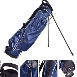 Golftasche 9 inch Golfbag Pencil Bag Profi-Reisebag Ständerbag mit Kopfteil und Tragegurt