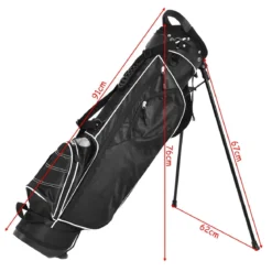 Golftasche 9 inch Golfbag Pencil Bag Profi-Reisebag Ständerbag mit Kopfteil und Tragegurt