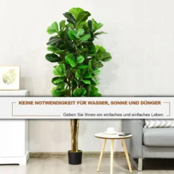 Grünpflanze Dekopflanze 180 cm Künstlicher Feigenbaum Natürlich