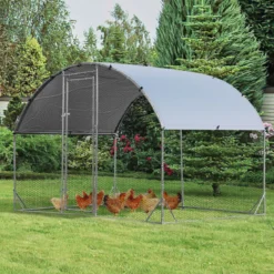 Großer Hühnerstall aus verzinktem Metall mit wasserdichter Abdeckung für draußen 190 x 280 cm