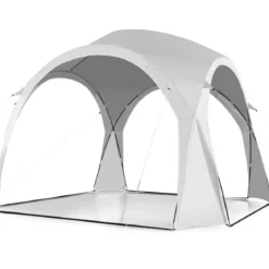 Großes Outdoor-Überdachungszelt Sonnenschutz mit Tragetasche für 6-8 Personen Weiß