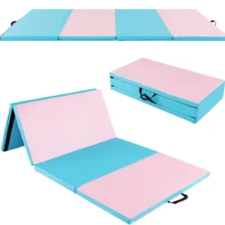 Gymnastikgerät 7 in 1 Kinder Kletterwand mit Gymnastikmatte Blau