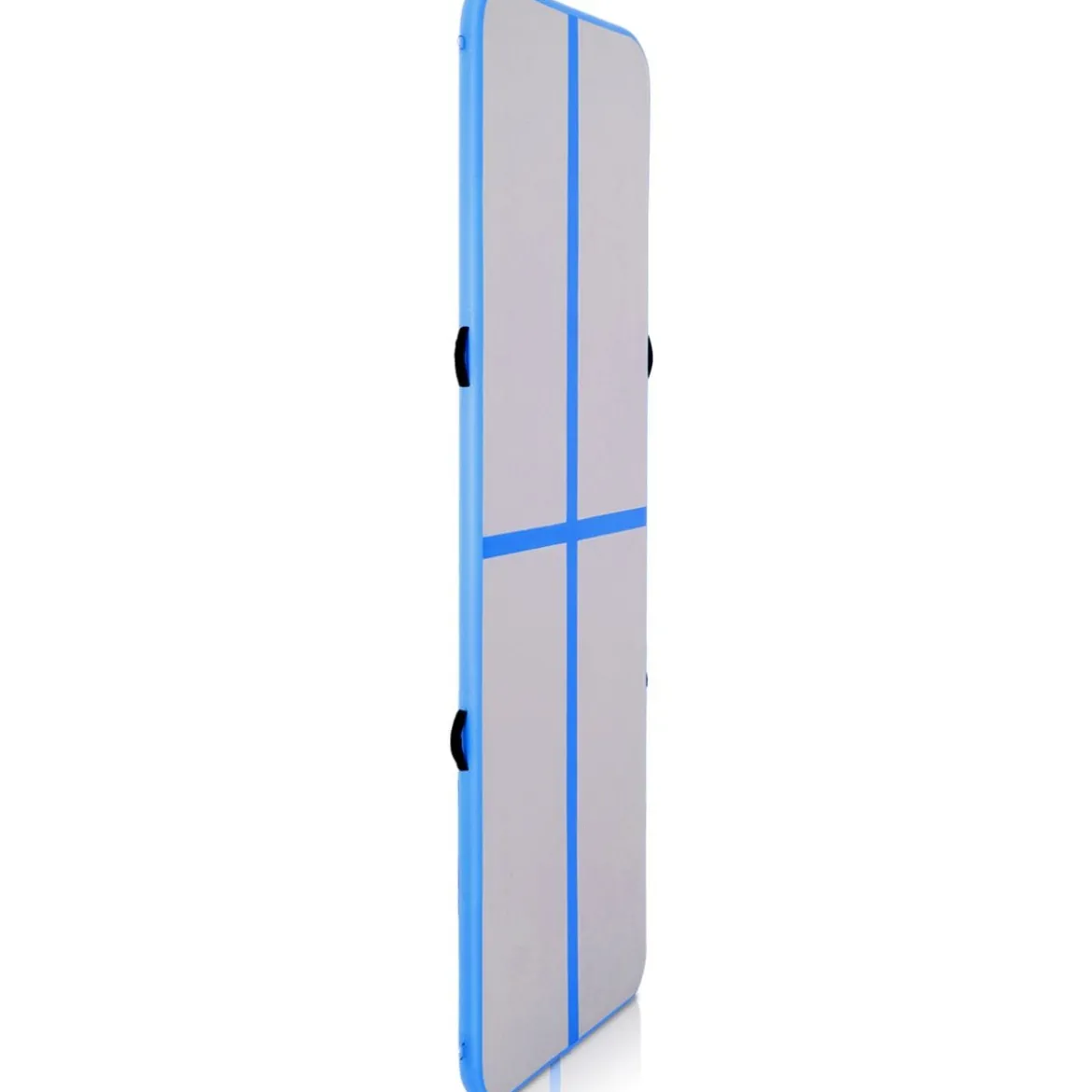 Gymnastikmatte Aufblasbar Tumbling Matte Trainingsmatte Blau/Rosa/Schwarz 400 x 100 x 10 cm