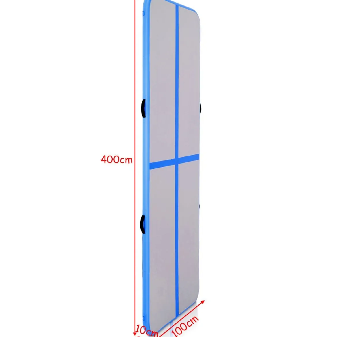 Gymnastikmatte Aufblasbar Tumbling Matte Trainingsmatte Blau/Rosa/Schwarz 400 x 100 x 10 cm
