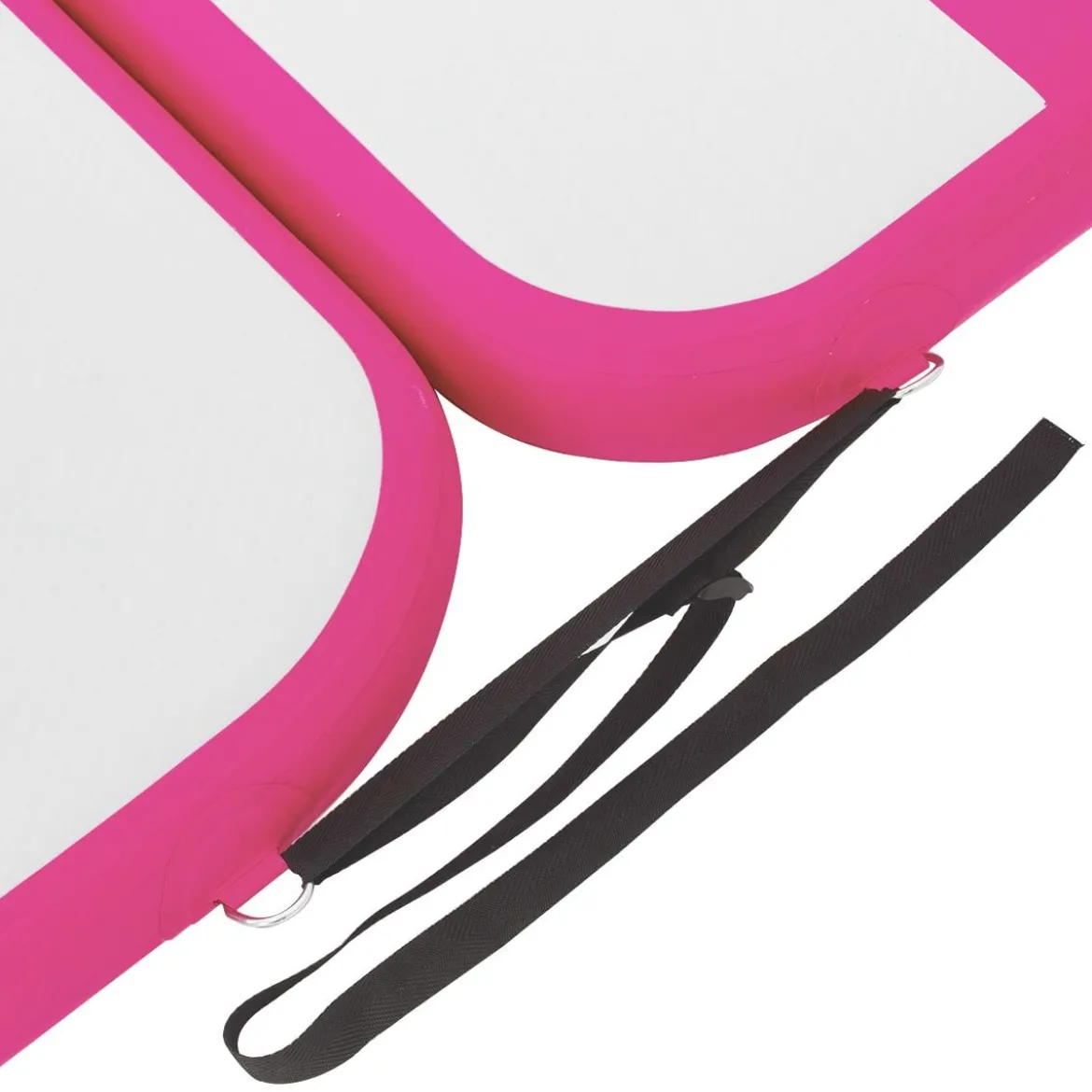 Gymnastikmatte Aufblasbar Tumbling Matte Trainingsmatte Blau/Rosa/Schwarz 400 x 100 x 10 cm