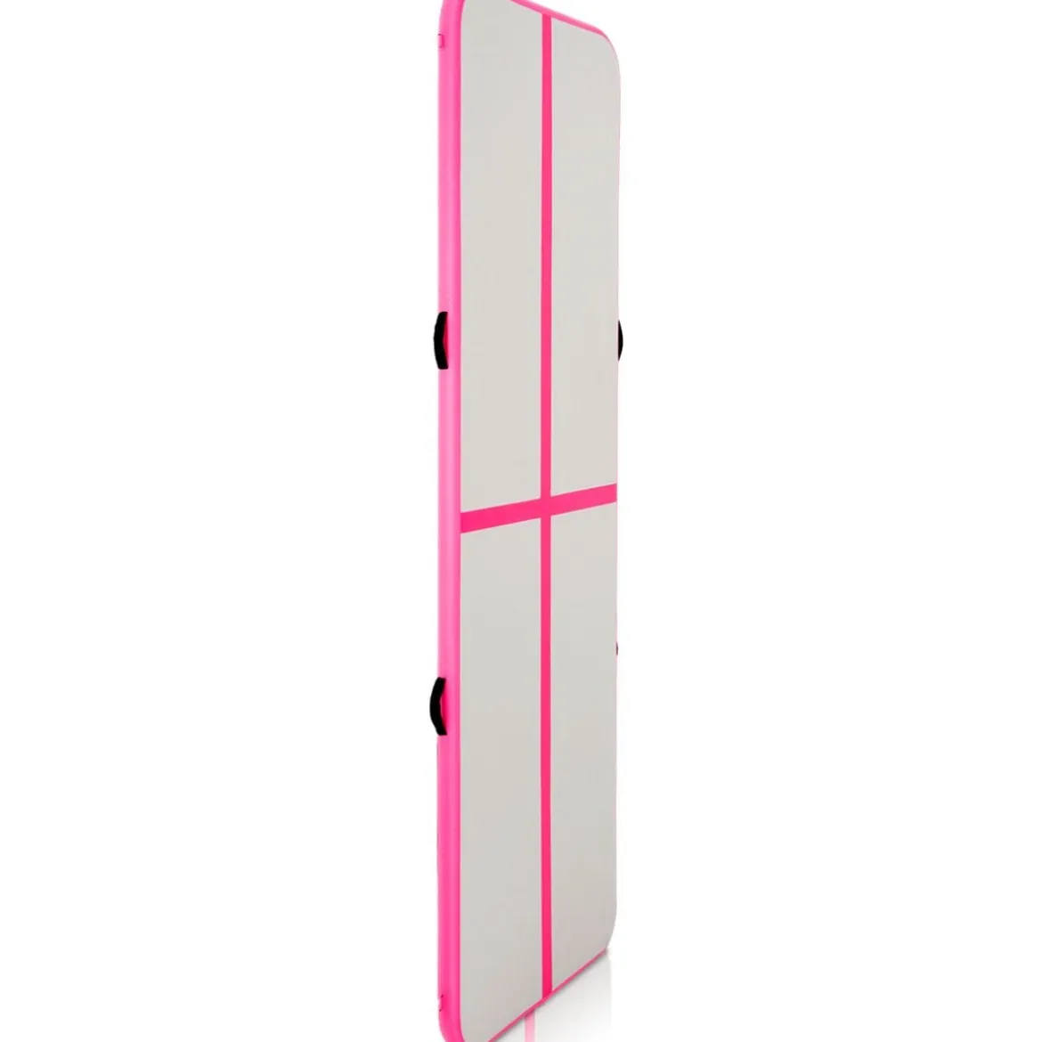Gymnastikmatte Aufblasbar Tumbling Matte Trainingsmatte Blau/Rosa/Schwarz 400 x 100 x 10 cm