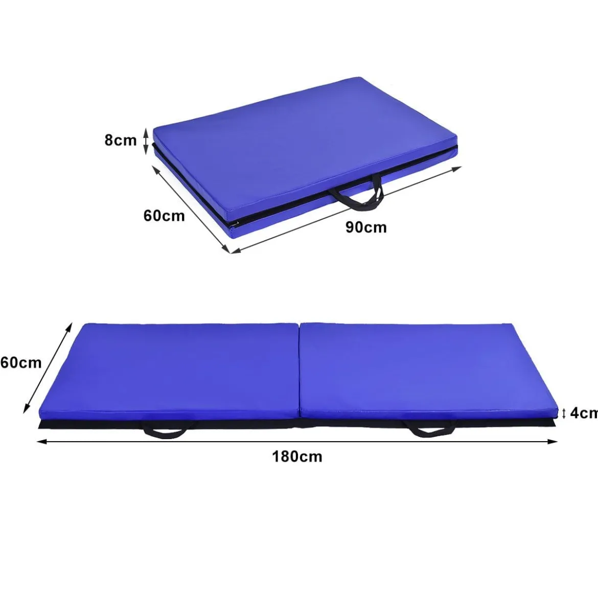 Gymnastikmatte Weichbodenmatte Yogamatte Klappmatte Turnmatte 180 x 60 x 4 cm