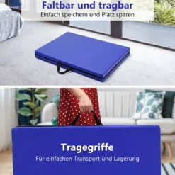 Gymnastikmatte Weichbodenmatte Yogamatte Klappmatte Turnmatte 180 x 60 x 4 cm