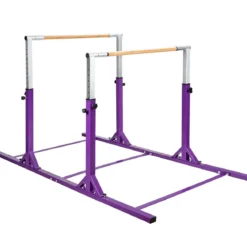 Gymnastikstangen Reckstange Turnbarren mit einstellbarer Breite 250 x 132 x 140 cm Violett