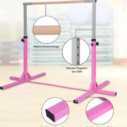 Gymnastik Turnreck Höhenverstellbare Turnstangen Belastbare Reckstange Rosa/Blau/Lila