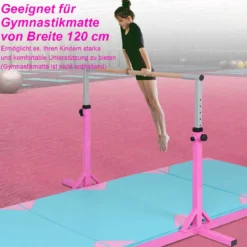 Gymnastik Turnreck Höhenverstellbare Turnstangen Belastbare Reckstange Rosa/Blau/Lila