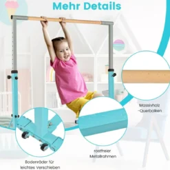 Gymnastik Turnreck Turnreck höhenverstellbar Turnstangen bis 100kg belastbar für den Innenbereich Rosa/Blau/Grün/Violett