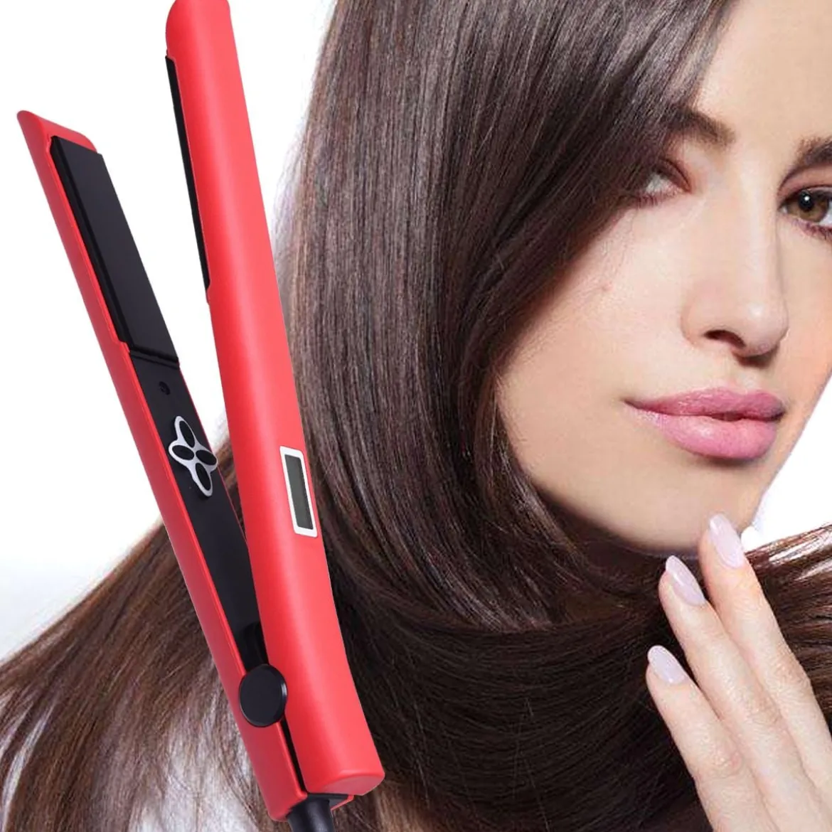 Haarglätter Glätteisen Haarglätteisen Haar Straightener Keramik mit LCD-Display