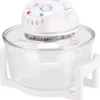 Halogenofen 17L 1200W-1400W Heissluftofen Heißluftgrill mit Erweiterungsring Weiß