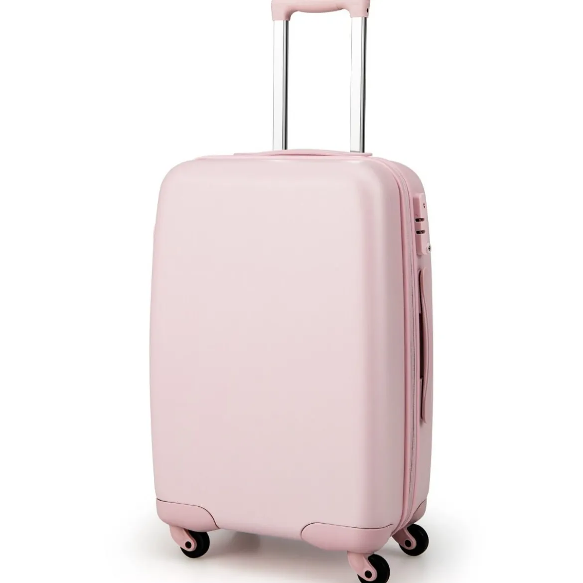 20” Handgepäck Reisekoffer mit Spinnerrädern & TSA-Schloss PC-Hartschalenkoffer mit Aufkleber 38 x 22 x 57 cm Rosa