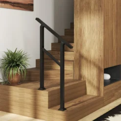 Handlauf Treppengeländer Seitliche Montage Eingangsgeländer mit flexiblem Winkelverstellung 70 cm