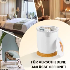 Handtuchwärmer Eimer 20L Handtuchwärmer mit Dufthalter Tragbarer Spa Heizgerät für Heiße Weiß