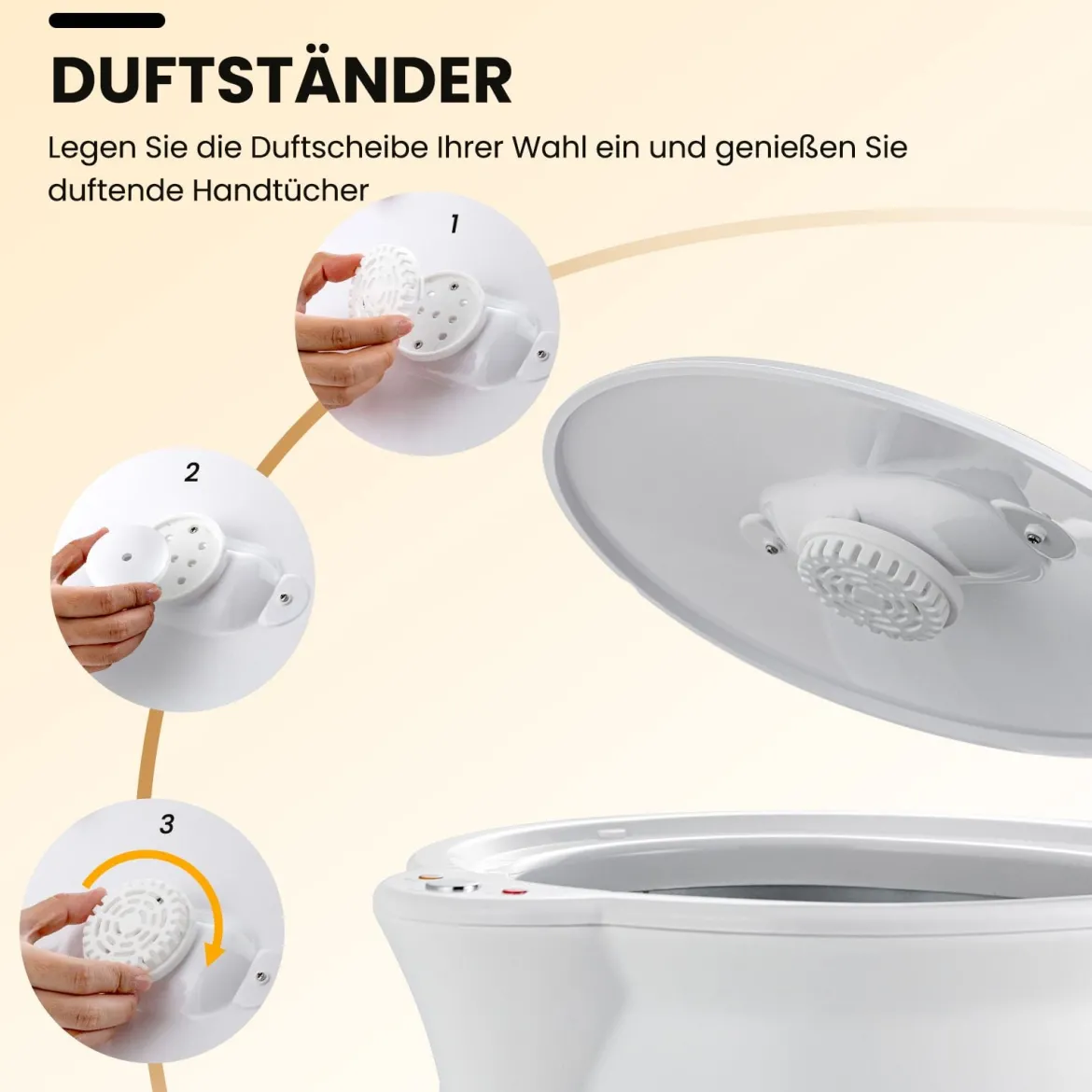 Handtuchwärmer Eimer 20L Handtuchwärmer mit Dufthalter Tragbarer Spa Heizgerät für Heiße Weiß