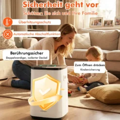 Handtuchwärmer 23 L Handtuch Heizbehälter mit Anzeigeleuchte Timer Heizzeit Weiß