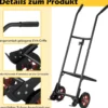 Handwagen zum Fasstransport mit 2 Gummirädern & Glockenhaken mit Feder Schwarz
