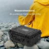 13" Hartschalen-Kamerakoffer mit Anpassbarem Schaumstoffeinsatz Wasserdichter Koffer Schwarz