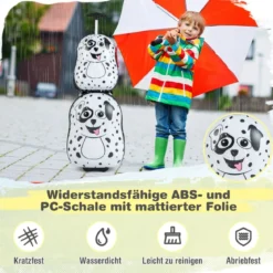 Hartschalen-Koffer 2-Teiliges Handgepäck-Set mit Spinner-Rädern Rollender Weiß