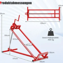 Hebevorrichtung Hebebühne Reinigungshilfe für Rasentraktor 400KG stufenlos