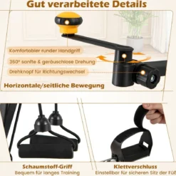 Heimtrainer mit Pedalen Bewegungstrainer mit Verstellbarem Handgriff 53 x 43 x 73-102 cm