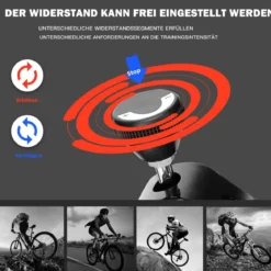 Heimtrainer Trainingsfahrrad 10kg Schwungrad Verstellbarer Fitnessbike Schwarz und Rot