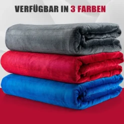 Heizdecke 9 Heizstufen 20-46℃ Elektrische Überwurfdecke Elektrische Wärmedecke Rot