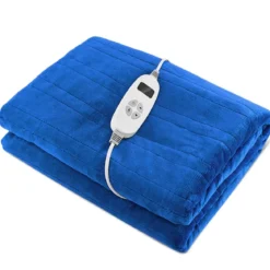 Heizdecke 9 Heizstufen 20-46℃ Elektrische Überwurfdecke Elektrische Wärmedecke Blau