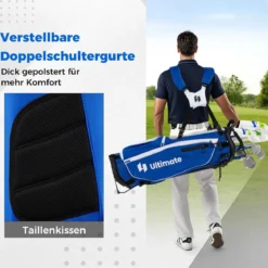 Herren Komplett Golfschläger Set 15 Teilges Golf Set Rechtshänder mitGolftasche Golfschlägersätze Blau