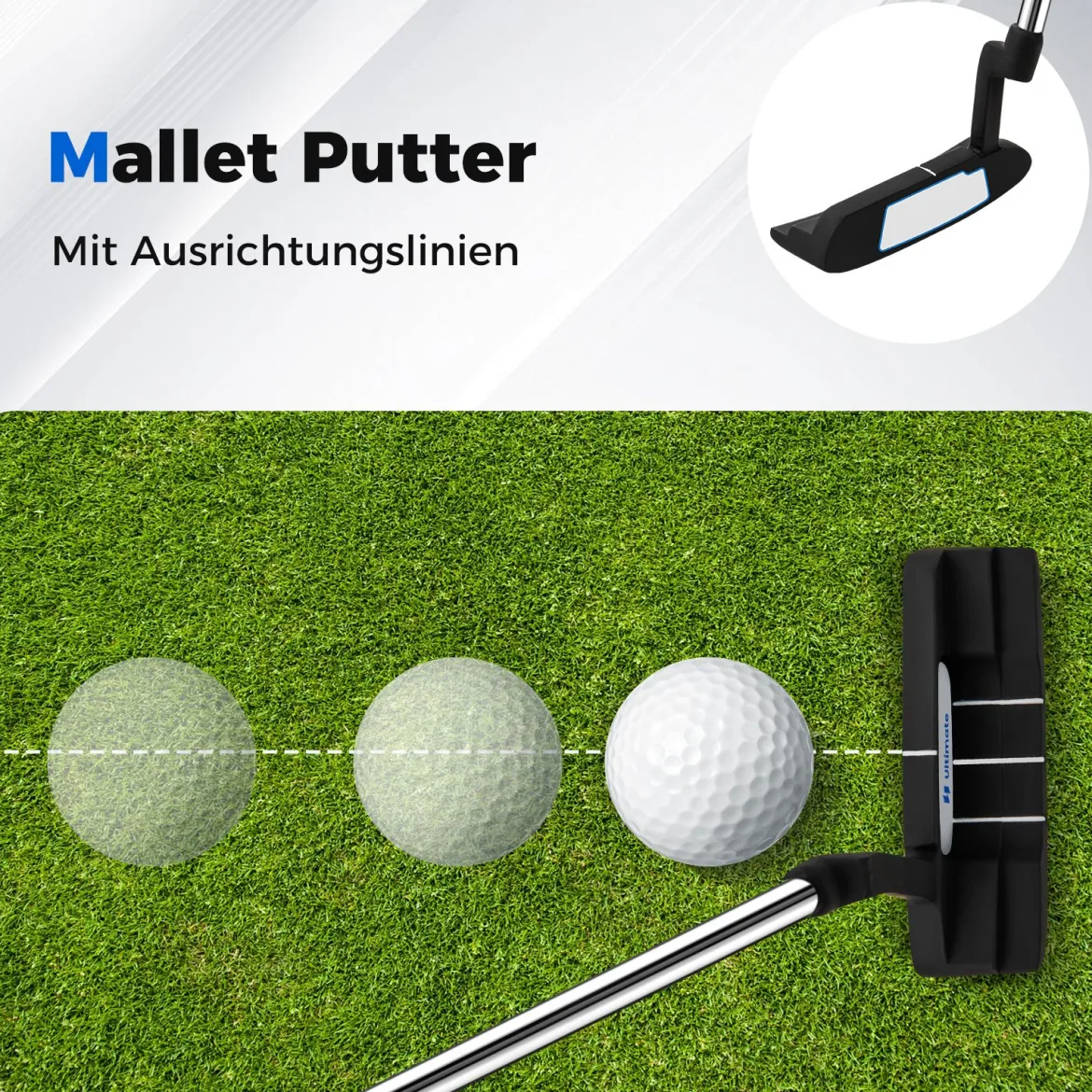 Herren Komplett Golfschläger Set 15 Teilges Golf Set Rechtshänder mitGolftasche Golfschlägersätze Blau