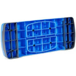 Höhenverstellbarer Aerobic Stepper Fitnesstrainer Plattform verstellbarer Stepper 66 x 28 x 15cm Blau