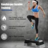 Höhenverstellbarer Aerobic Stepper mit 3 Stufen 12 / 17 / 22 cm Fitness Stepper Grau