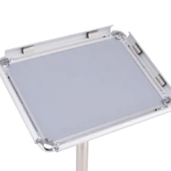 Höhenverstellbarer A4 Infoständer Drehbarer Plakatständer Kundenstopper Silber