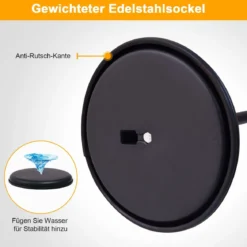 Höhenverstellbarer A4 Infoständer Drehbarer Plakatständer Kundenstopper Schwarz