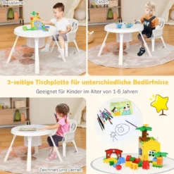 Höhenverstellbarer 6-in-1 Babyhochstuhl Beige Hochstuhl & Essenstuhl & Kindersitzgruppe