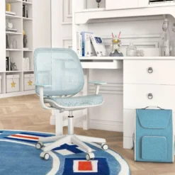 Höhenverstellbarer Kinderdrehstuhl mit Sitzbremse Ergonomischer Schreibtischstuhl Bürostuhl
