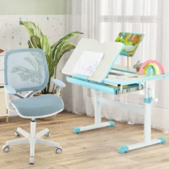 Höhenverstellbarer Kinderdrehstuhl mit Sitzbremse Ergonomischer Schreibtischstuhl Bürostuhl